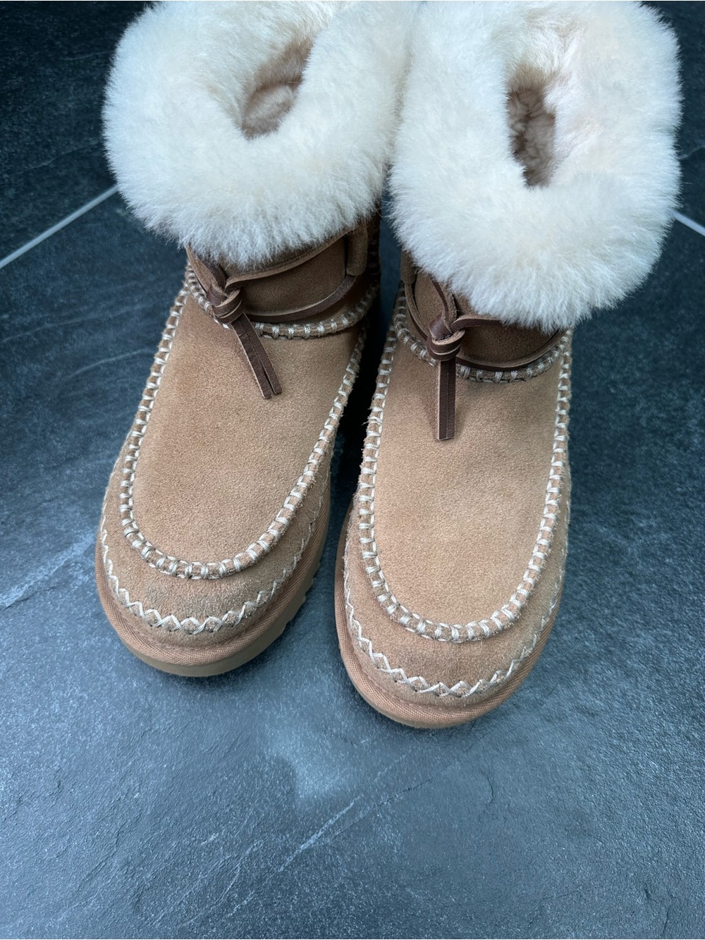 UGG. Shearling-Lined Suede Winter Boots - Chestnut